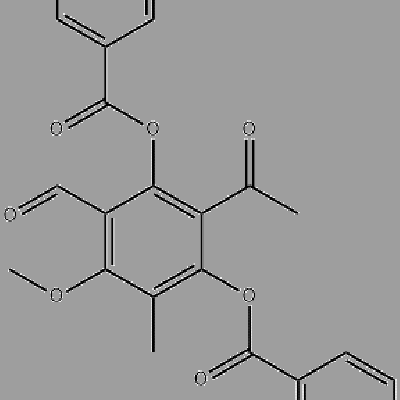Benzaldehyde, 3-acetyl-2,4-bis(benzoyloxy)-6-methoxy-5-methyl-(916987-33-2)